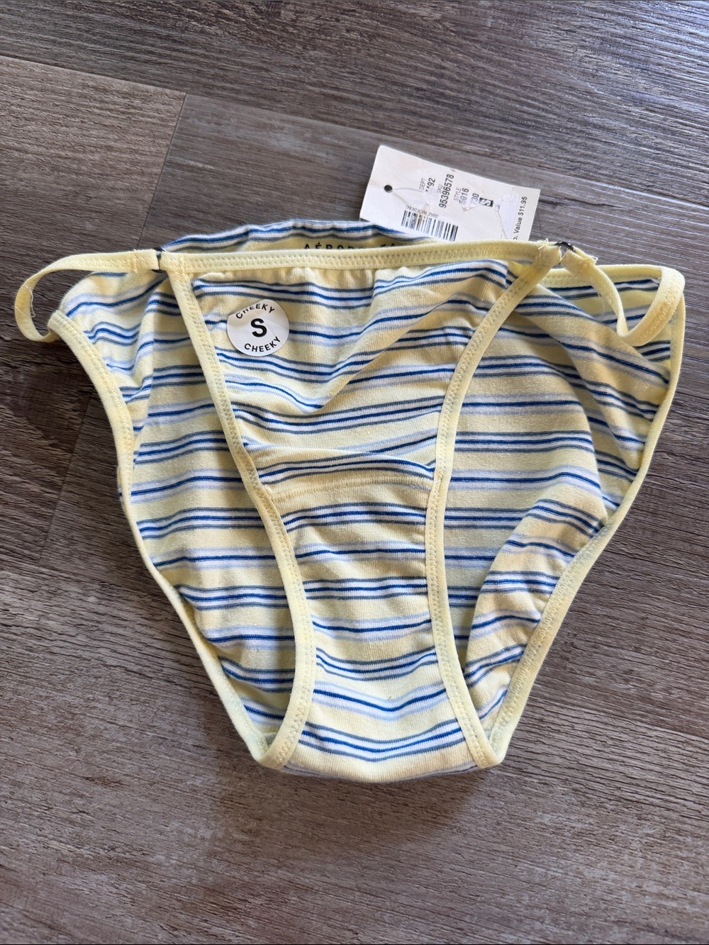 Aeropostale | Cheeky Yellow & Blue Striped Underwear